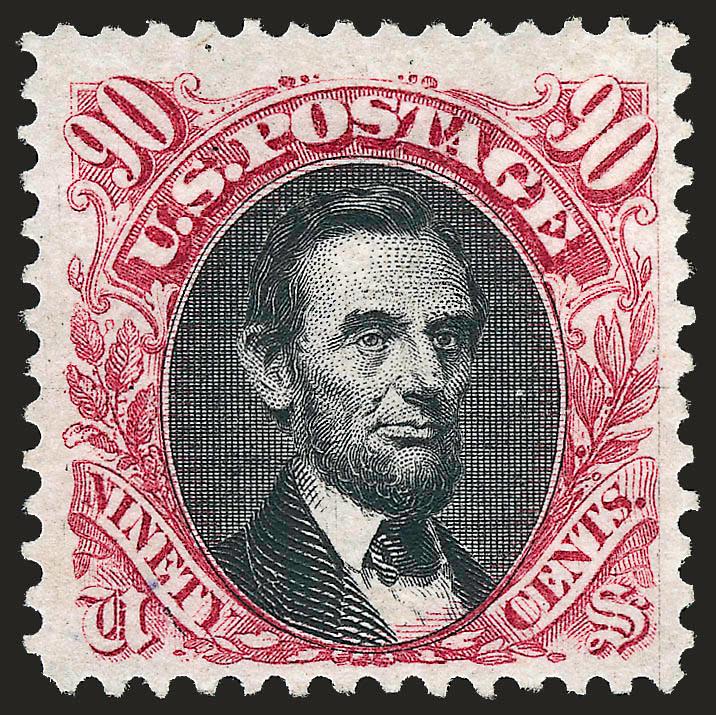 90c Carmine & Black, Re-Issue (132).> Unused (no gum), detailed impressions on crisp paper, Very Fine, with 1984 P.F. certificate