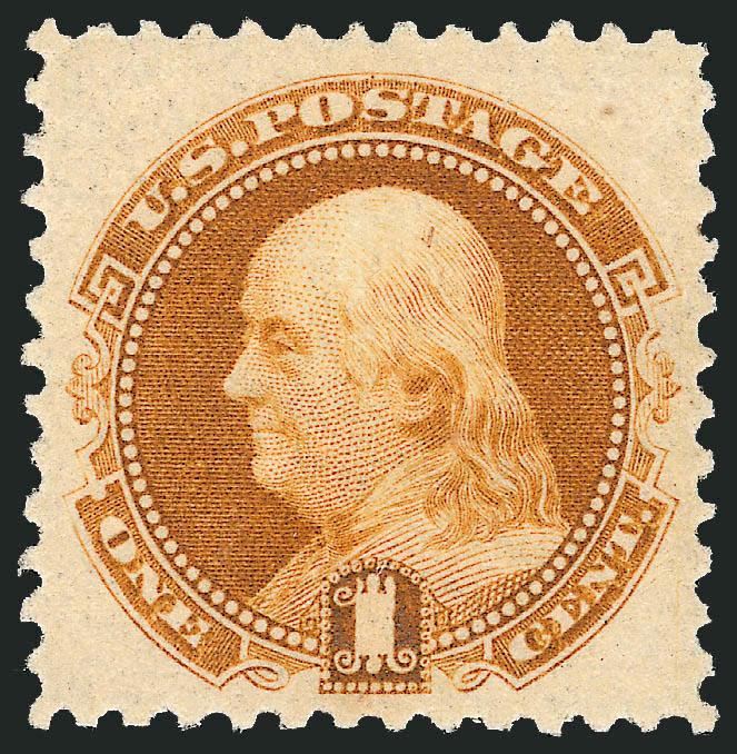 1c Buff, 1880 Re-Issue (133).> Original gum, lightly hinged, attractively centered, bright color, Extremely Fine, with 1989 P.F. and 2008 P.S.E. certificates (XF 90 SMQ $900.00)