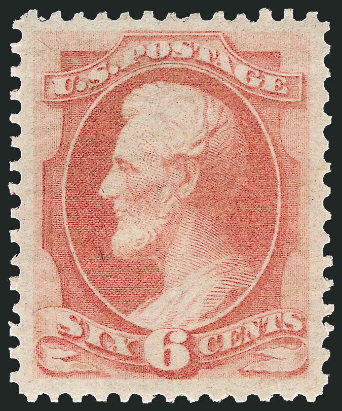 6c Dull Pink (159).> Original gum, faintly hinged, uncharacteristically wide margins, fresh and bright, lovely pastel color, Extremely Fine, with 2000 P.F. and 2008 P.S.E. certificates (XF 90 SMQ
$1,250.00)