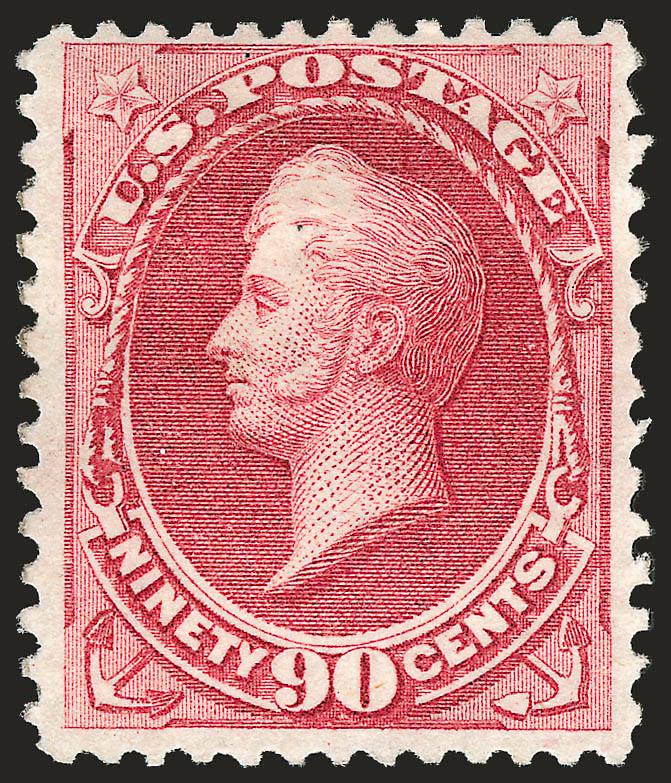 90c Rose Carmine (166).> Slightly disturbed original gum, brilliant color, small thin speck at top right, appears Fine