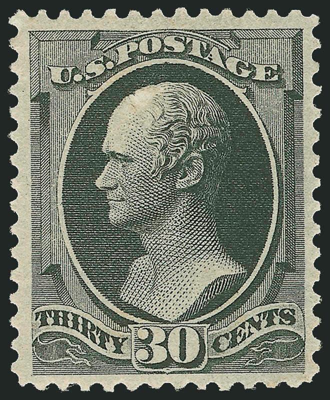 30c Full Black (190).> Original gum, lightly hinged, near perfect centering with well-balanced margins, intense shade and impression on fresh paper, most recent certificate notes reperfed at top, Extremely Fine
appearance, with 2000 P.F. and 2008 P.S