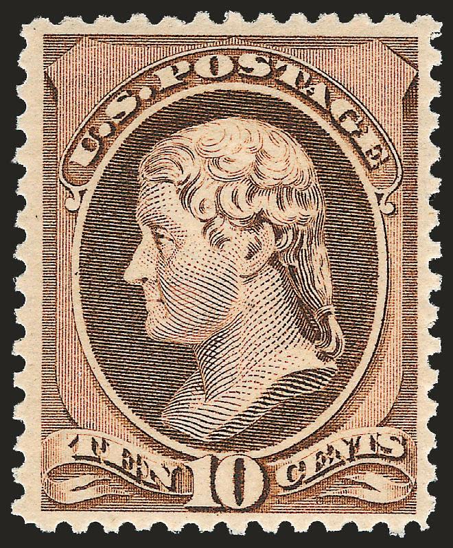 10c Brown (209).> Mint N.H., detailed impression, Very Fine, a pretty stamp, with 2006 P.S.E. certificate (F-VF 75 SMQ $225.00 as 70, $600.00 as 80)