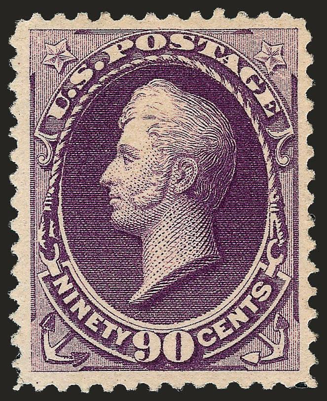 90c Purple (218).> Original gum, lightly hinged, well-centered and attractive margins, lovely color, Very Fine and choice, with 2008 P.S.E. certificate (VF-XF 85 SMQ $1,650.00)