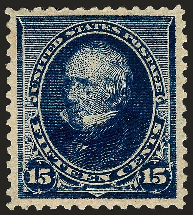 15c Indigo (227).> Original gum, excellent centering with unusually wide margins, intense color on bright paper, Extremely Fine, with 1989 P.F. and 2007 P.S.E. certificates (XF 90 SMQ $610.00)