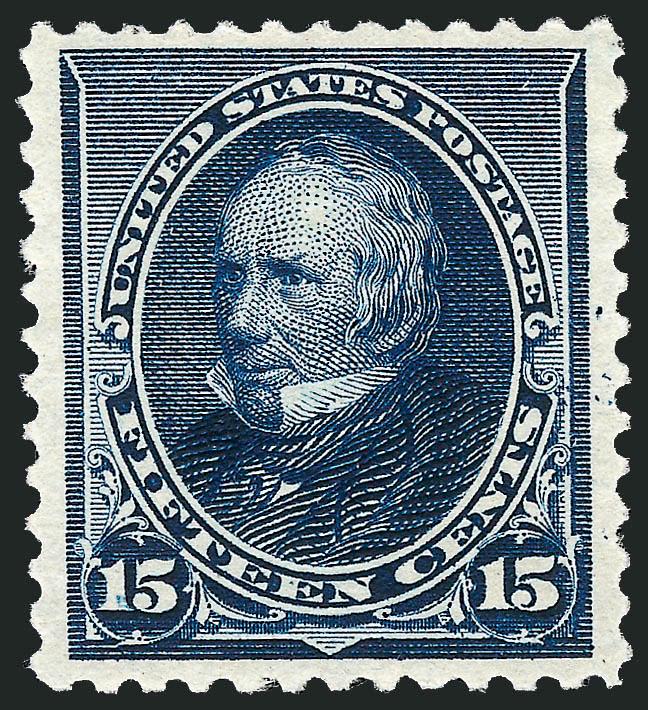 15c Indigo (227).> Original gum, lightly hinged, handsome margins, beautiful color on crisp white paper, Very Fine and choice, with 2004 P.S.E. certificate