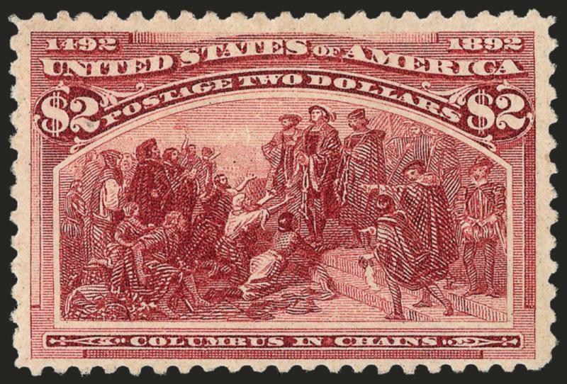 $2.00 Columbian (242).> Original gum, fairly lightly hinged, rich color, Fine, with 2008 P.S.E. certificate