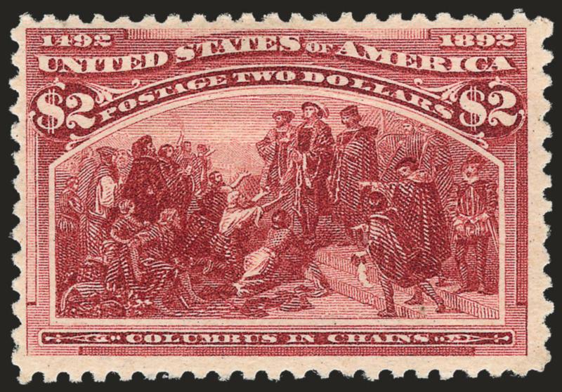 $2.00 Columbian (242).> Original gum, h.r., rich color, Fine