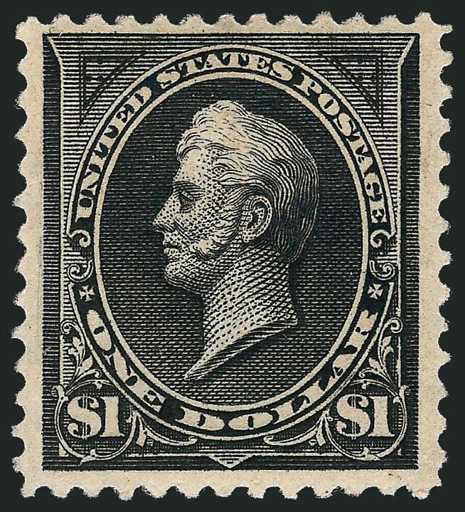 $1.00 Black (261).> Original gum, uncommonly wide margins, Very Fine and attractive, with 2008 P.S.E. certificate