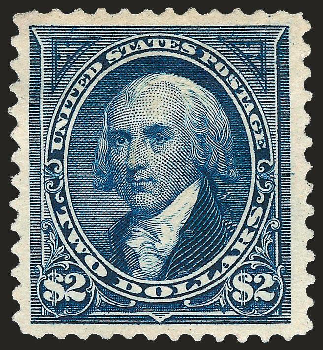 $2.00 Bright Blue (262).> Slightly sweated original gum, rich color, unusually wide margins, Extremely Fine, with 1985 P.F. certificate