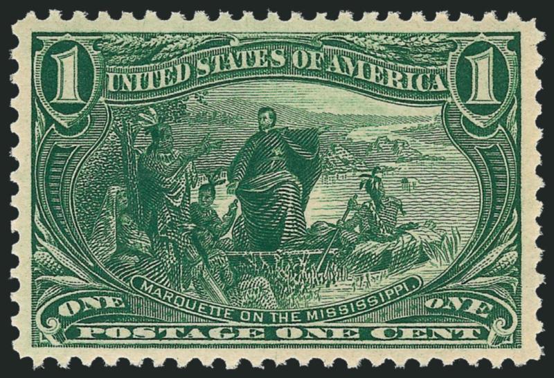1c Trans-Mississippi (285).> Mint N.H., superbly centered, intense shade and impression, Extremely Fine Gem, with 2008 P.S.E. certificate (XF-Superb 95 SMQ $1,050.00)
