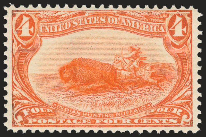 4c Trans-Mississippi (287).> Mint N.H., brilliant color, Very Fine, with 2005 P.F. certificate