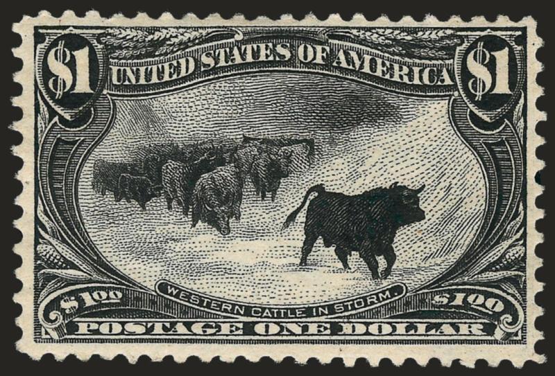 $1.00 Trans-Mississippi (292).> Original gum, owners handstamp on back, Fine