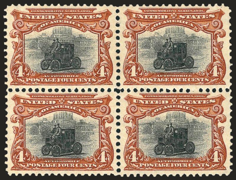 4c Pan-American (296).> Block of four, bottom pair Mint N.H., attractive margins and centering, Very Fine-Extremely Fine