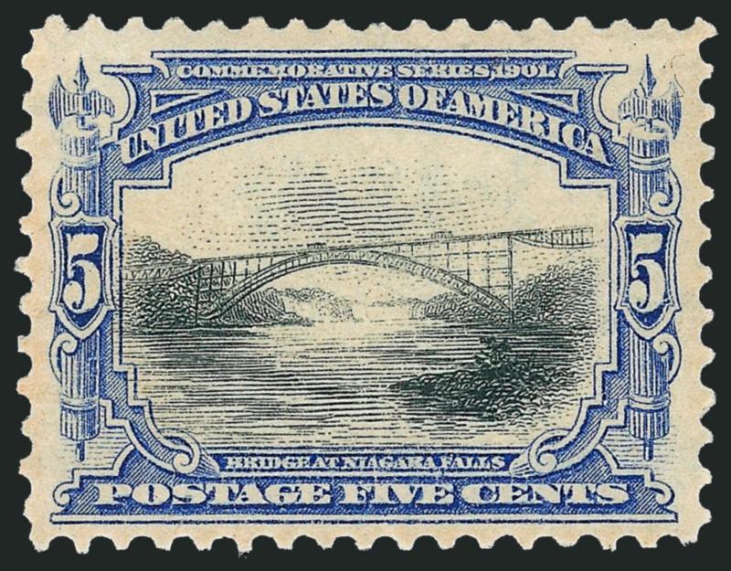 5c Pan-American (297).> Mint N.H., well-centered, fresh and bright, Very Fine and choice, with 2008 P.S.E. certificate (VF-XF 85 SMQ $320.00)