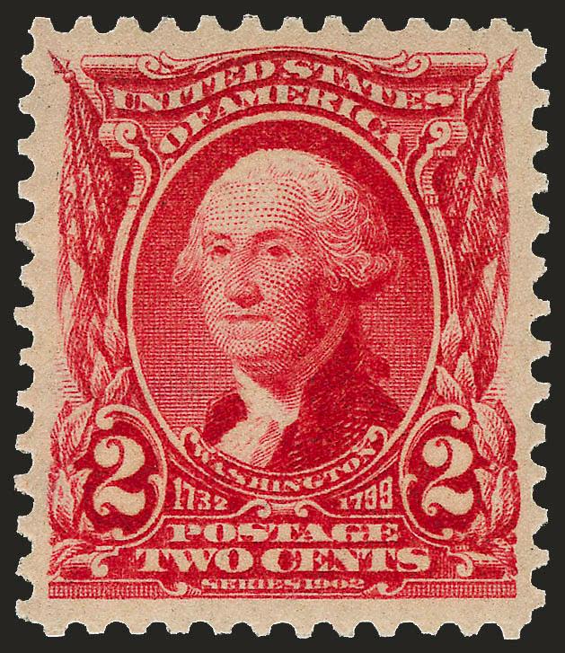 2c Carmine (301).> Mint N.H., intense shade and impression, gorgeous centering with Jumbo margins, Extremely Fine Gem, with 2006 P.S.E. certificate (XF-Superb 95 Jumbo SMQ $670.00 as 95, $2,800.00 as 98), only
two have graded higher to date and only