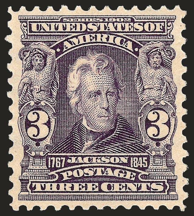 3c Bright Violet (302).> Mint N.H., beautifully centered and crisp impression, Extremely Fine, with 2008 P.F. certificate