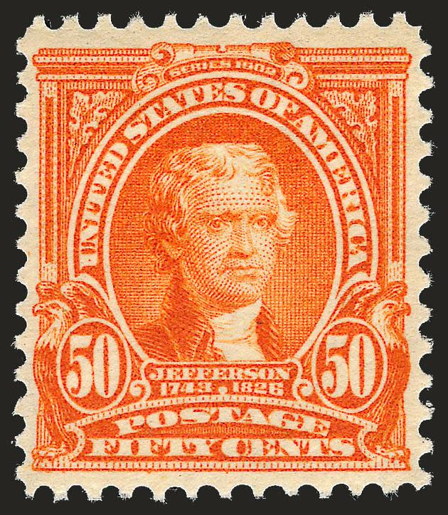 50c Orange (310).> Lightly hinged, vivid color, fresh and Very Fine