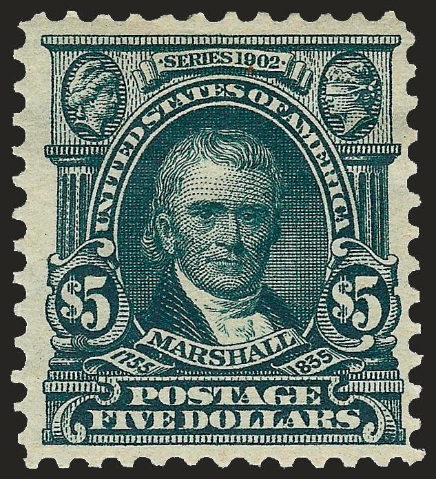 $5.00 Dark Green (313).> H.r., intense color and impression, fresh and Fine