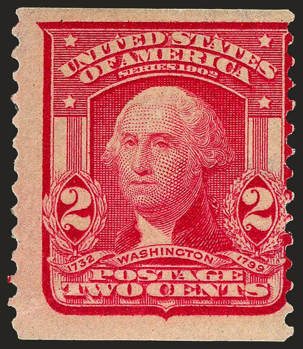 2c Carmine, Coil (322).> Fresh and bright, wide imperf margins, light crease, Very Good appearance