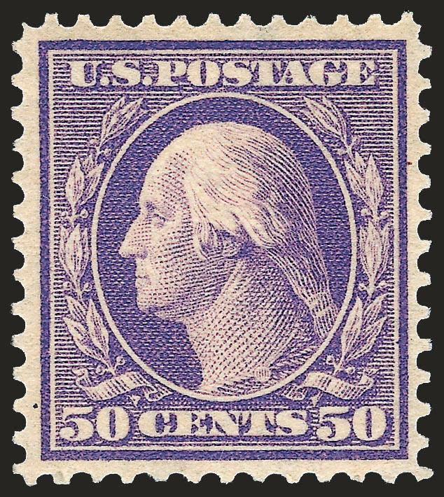 50c Violet (341).> Mint N.H., attractively centered, strong pastel color on crisp paper, Very Fine and choice, with 2008 P.F. certificate (VF-XF 85 SMQ $1,350.00)