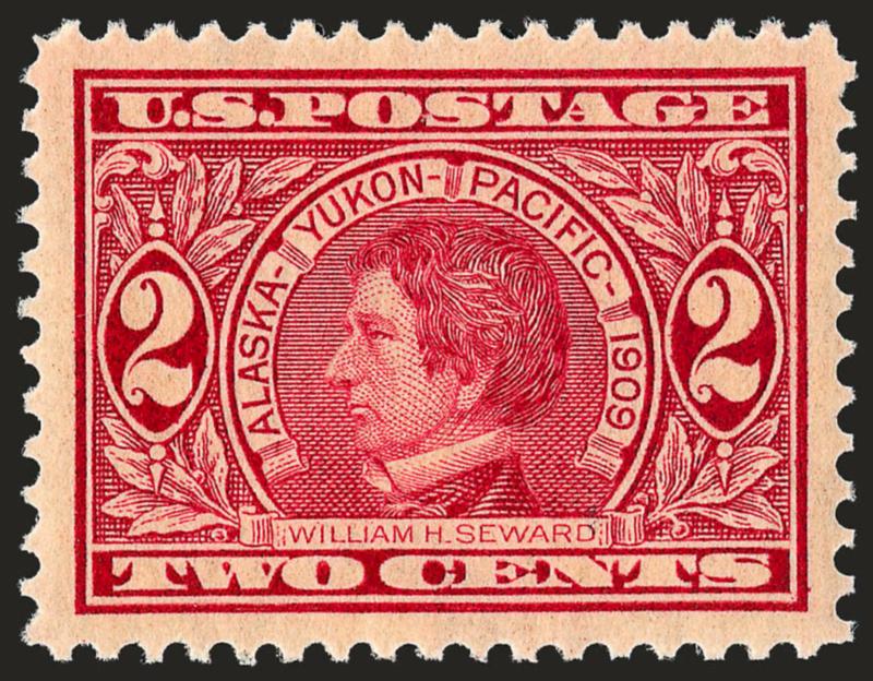 2c Alaska-Yukon (370).> Mint N.H., deep rich color on crisp paper, wide and balanced margins, Extremely Fine Gem, with 2004 P.S.E. certificate (Superb 98 SMQ $410.00)