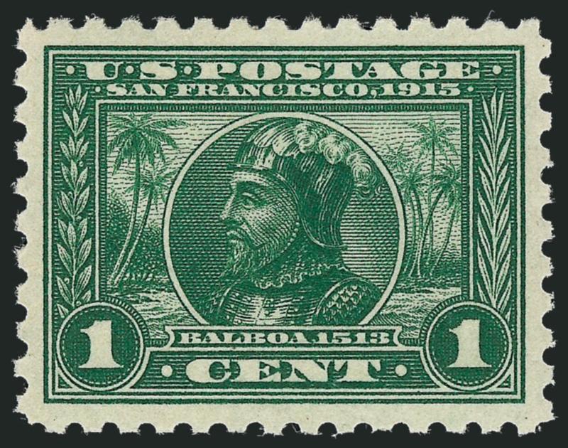 1c Panama-Pacific, Perf 10 (401).> Mint N.H., wonderfully fresh and essentially perfectly centered, sharp impression, Extremely Fine Gem, with 2008 P.S.E. certificate (XF-Superb 95 SMQ $600.00)