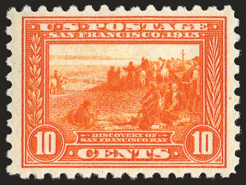 10c Panama-Pacific, Perf 10 (404).> Vibrant color on crisp paper, well-proportioned margins, fresh and Extremely Fine