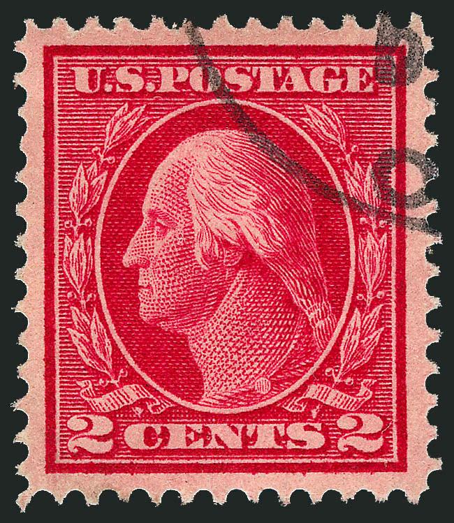 2c Carmine (406).> Beautiful wide margins and wonderful depth of color, neat nearly face-free corner circular datestamp, Extremely Fine Gem, with 2008 P.S.E. certificate (Superb 98 SMQ $280.00)