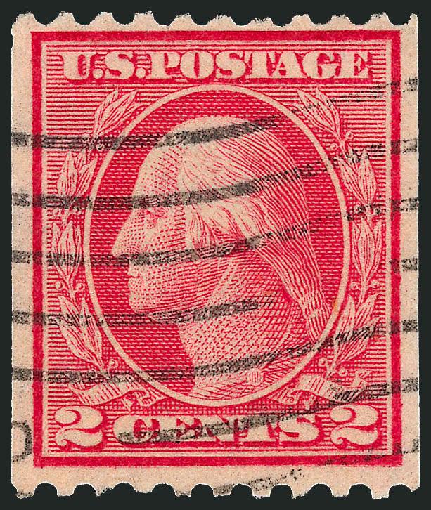 2c Red, Ty. I, Coil (449).> Wavy-line machine cancel, exceptionally well-centered, Very Fine and choice, with 2008 P.F. certificate