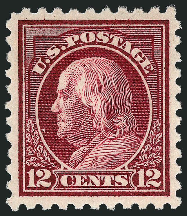 12c Claret Brown (474).> Mint N.H., superb centering, intense shade and impression on crisp white paper, Extremely Fine Gem, with 2008 P.S.E. certificate (XF-Superb 95 SMQ $1,500.00)