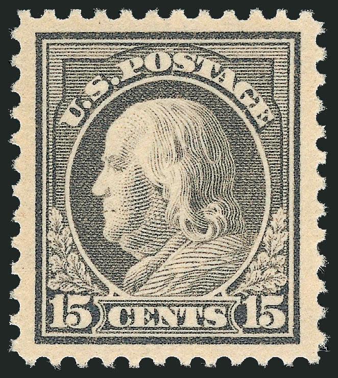 15c Gray (514).> Mint N.H., extra wide margins and beautifully centered, crisp shade on bright fresh paper, Extremely Fine Gem, with 2006 P.S.E. certificate (XF-Superb 95 SMQ $830.00)