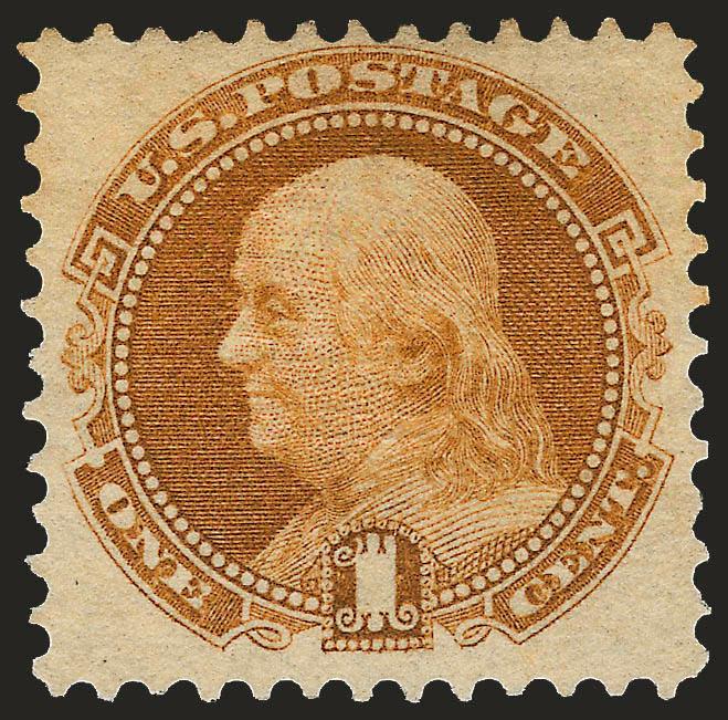 1c Buff (112).> Eight singles, incl. two unused (no gum), two with <blue> cork cancels, one with circular datestamp, few minor flaws, Fine-Very Fine