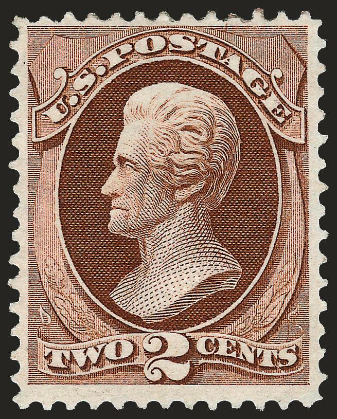 2c Red Brown, Grill (135).> H. Grill, large part original gum, clearly-defined grill, rich color, tiny corner crease at top left, Very Fine appearance, with 1992 P.F. certificate
