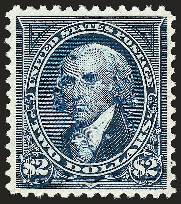 $2.00 Dark Blue (277a).> Original gum, barest trace of hinging, deep rich color in the unmistakable Dark Blue color, well-balanced margins, Extremely Fine, a beautiful stamp, with 1999 P.F. certificate