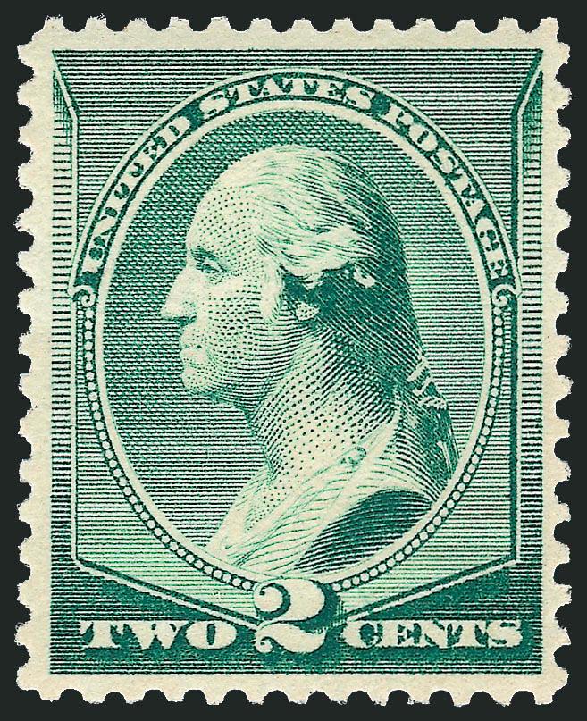 2c Green (213).> Mint N.H., exceptionally well-centered, brilliant color, fresh and crisp, Extremely Fine, with 1999 P.F. certificate