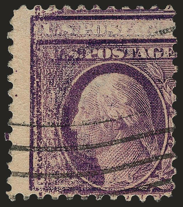 3c Light Violet, Ty. I, Double Impression (501d).> Good doubling with top and left frame lines of almost equal intensity, wavy-line machine cancel, off-center as always, rare