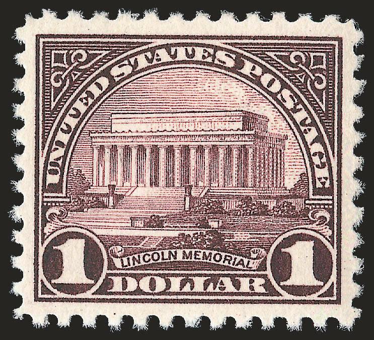 $1.00 Violet Black (571).> Mint N.H., choice margins and centering, fresh and crisp, Extremely Fine Gem, with 2008 P.S.E. certificate (XF-Superb 95 SMQ $600.00)