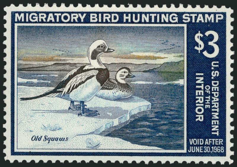 $3.00 1967 Hunting Permit (RW34).> Mint N.H., Extremely Fine Gem, with 2006 P.S.E. certificate (Superb 98 SMQ $540.00)