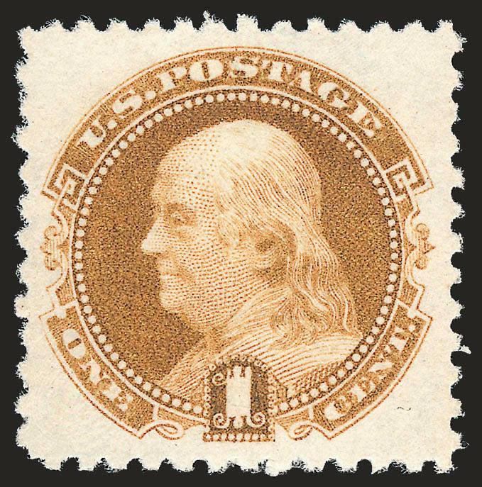 1c Brown Orange, 1881 Re-Issue (133a).> Without gum as issued, rich color, wide and balanced margins, fresh and Extremely Fine, a surprisingly difficult issue to find with such choice centering, with 2001 P.F.
certificate