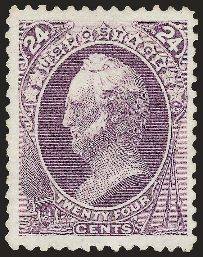 24c Dull Purple, Special Printing (175).> Without gum as issued, <full perforations all around without the usual scissors-separation,> bright color, wide margins and with much better centering than usually
found<><>^EXTREMELY FINE. A BEAUTIFUL EXAM