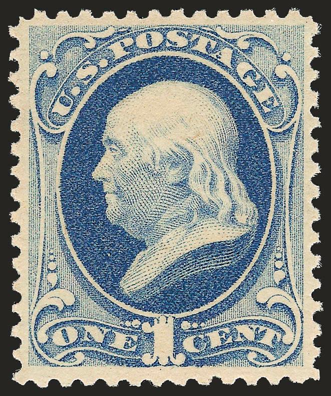 1c Dark Ultramarine (182).> Mint N.H., brilliant color, detailed impression, wide margins, Very Fine and choice, a pretty stamp, with 1988 and 1993 P.F. certificates, the former as a block of six