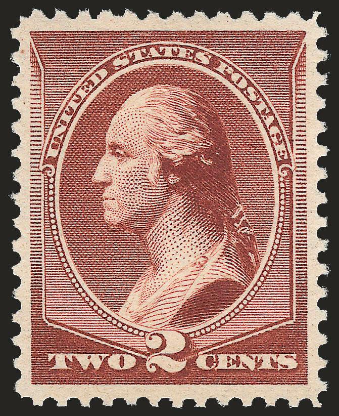 2c Red Brown (210).> Mint N.H., intense shade and proof-like impression on bright paper, beautiful centering with wide margins, fresh and Extremely Fine, a superb stamp in every respect, with 1998 P.F. and 2008
P.S.E. certificates (XF-Superb 95), onl