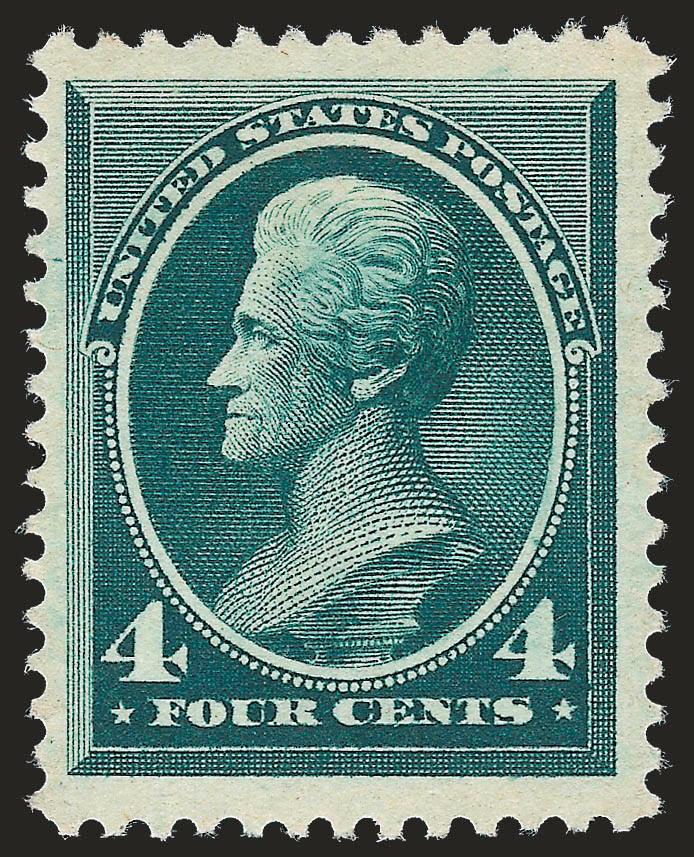 4c Blue Green (211).> Mint N.H., Jumbo margins, intense shade and impression, Very Fine and choice, with 2003 P.F. certificate