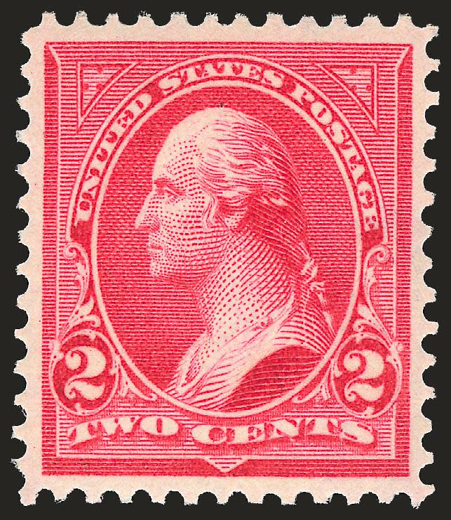 2c Red, Ty. IV (279B).> Mint N.H., radiant color, beautiful centering with wide and balanced margins, Extremely Fine, with 2008 P.S.E. certificate (XF 90), only three examples have graded higher to date