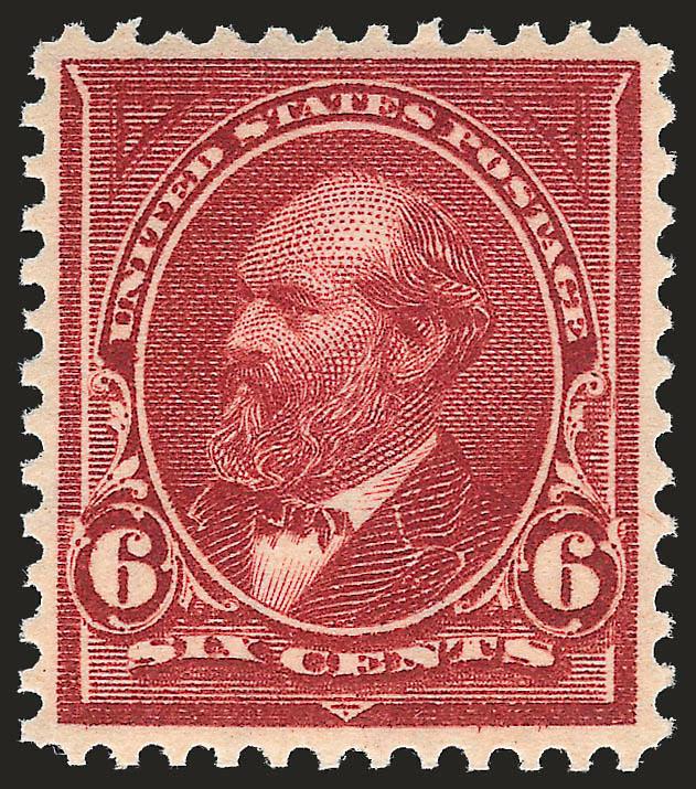 6c Lake (282).> Mint N.H., wonderful rich color and remarkably fresh, nicely centered, Extremely Fine, with 1996 P.F. certificate