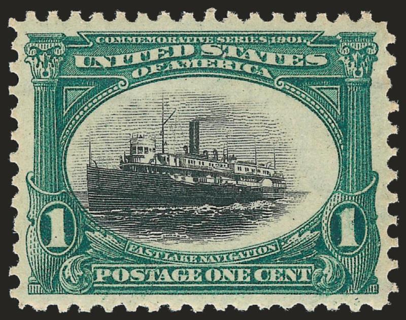 1c Pan-American (294).> Mint N.H., approaching the fast boat variety, wide and balanced margins, fresh and Extremely Fine