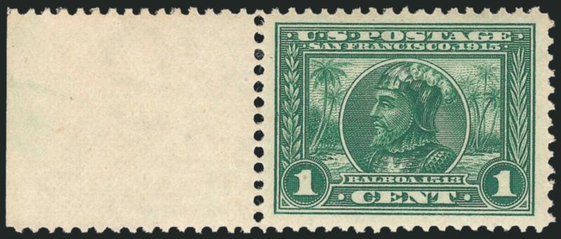 1c Panama-Pacific (397).> Mint N.H., with wide selvage at left, deep rich color, wide balanced margins, fresh and Extremely Fine, with 1996 P.F. certificate