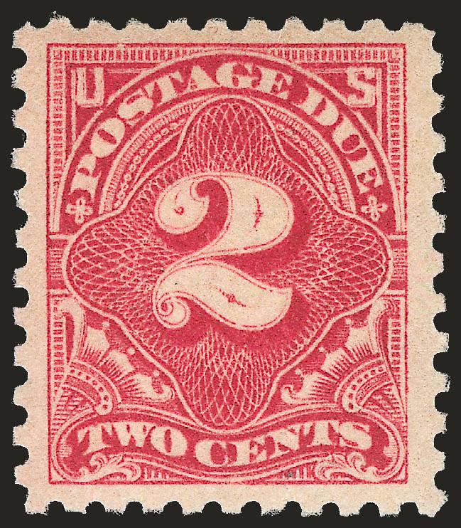 2c Rose (J60).> Mint N.H., wide margins and choice centering, brilliant color, Extremely Fine, with 1996 P.F. certificate
