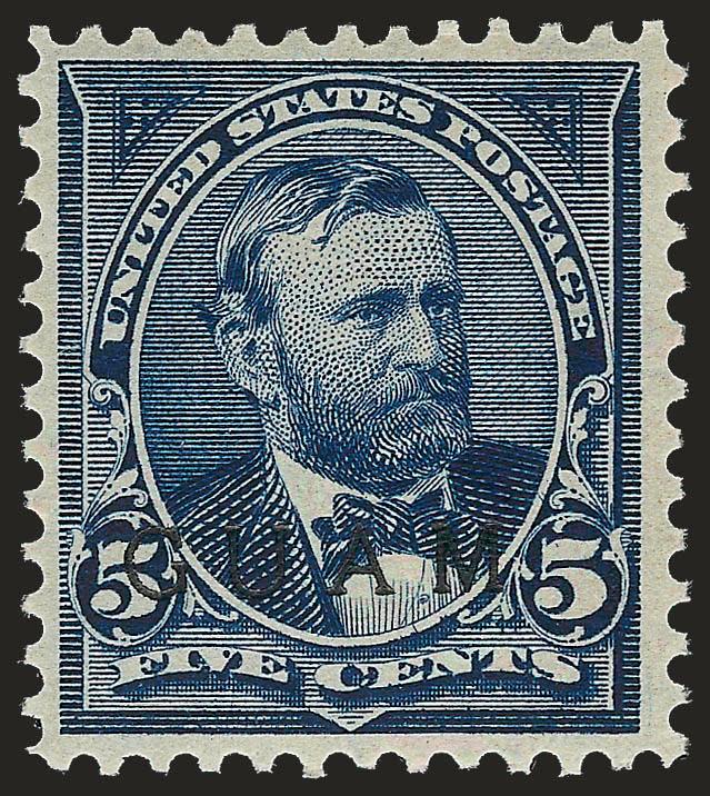 1900, 5c Blue, Special Printing (5SP).> Original gum, lightly hinged, with red Special Surcharge backstamp, Extremely Fine, with 1978 P.F. certificate