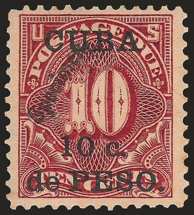 1899, 1c-10c Deep Claret, Postage Due, Specimen Ovpt. (J1S-J4S).> Original gum, 10c gum a bit toned, diagonal ovpts. (1c almost vertical), 5c natural s.e., Fine-Very Fine